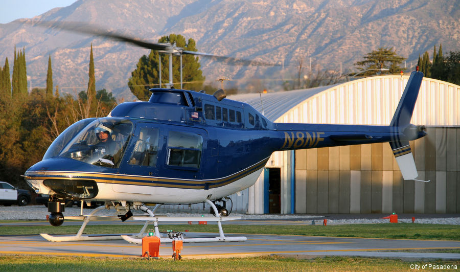 Detailed history and photos of helicopter Bell 206B-3 Jet Ranger Serial 2537 Register N8NF used by State of California Track service timeline and current status.