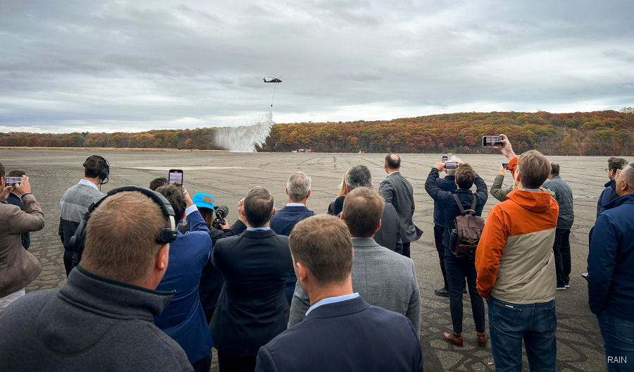 Rain Autonomous Black Hawk Firefighter Demonstration
