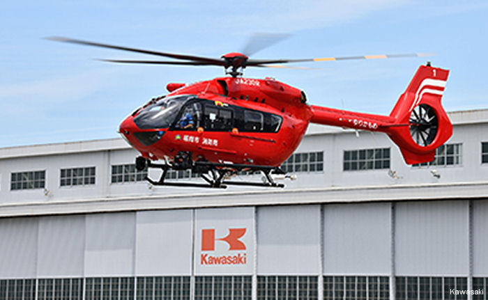 New Kawasaki Bk117D3 for Shizuoka Firefighters