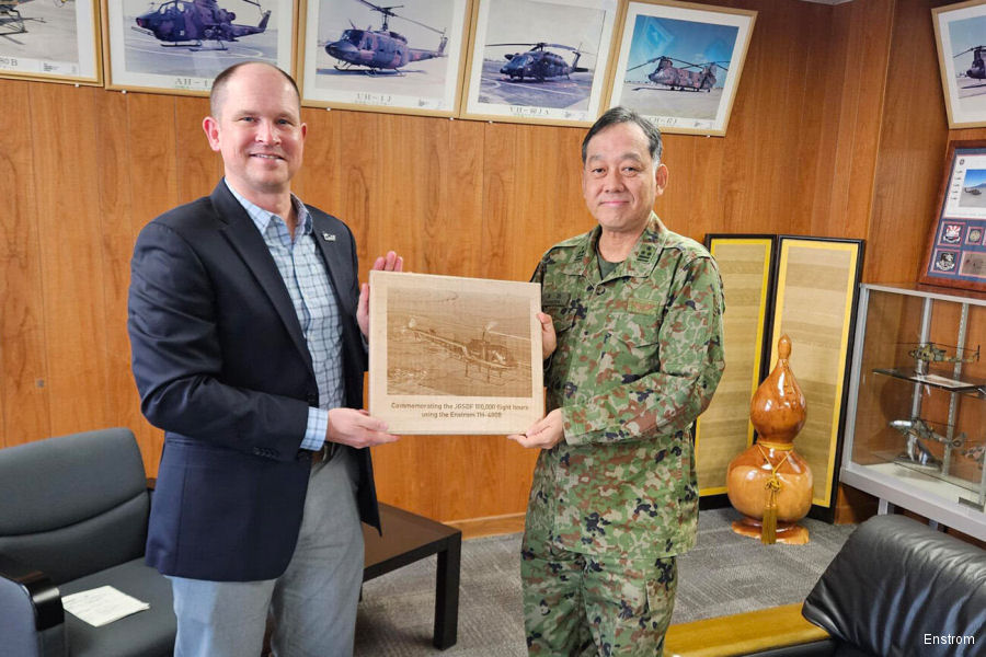 100,000 Flight Hours for Enstrom TH-480B Japan Trainers