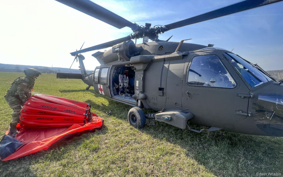 National Guard Black Hawks in West Virginia Wildfires