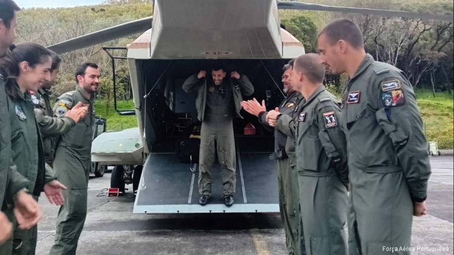 Crewman Reaches 3,000 Flight Hours on Portuguese EH101 Helicopter