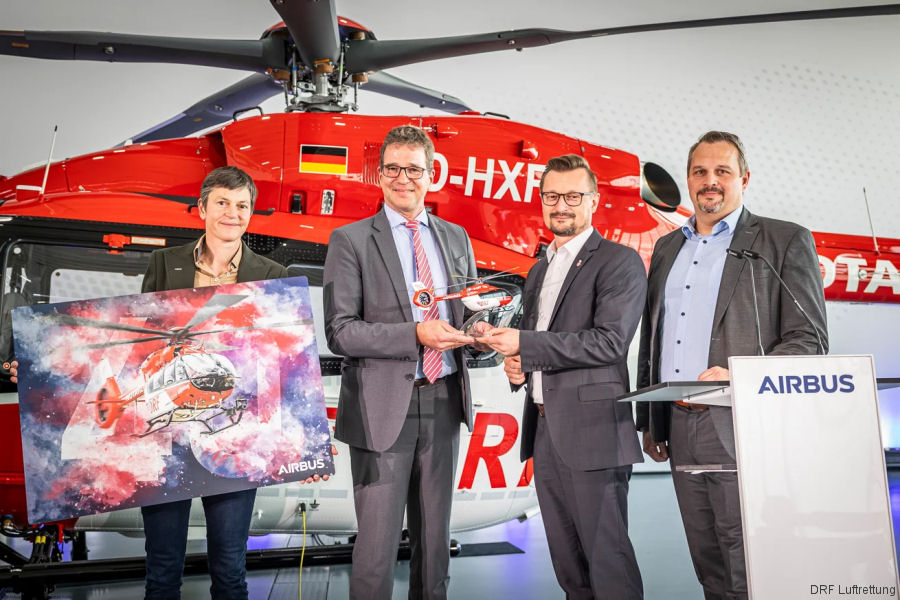 German DRF Air Ambulance Receives 40th H145D3 Helicopter
