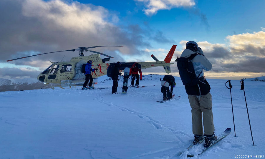 Heliskiing in the Chilean Andes Mountains
