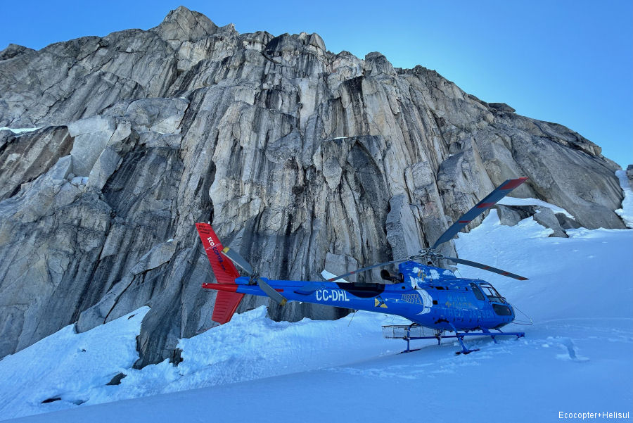 Heliskiing in the Chilean Andes Mountains