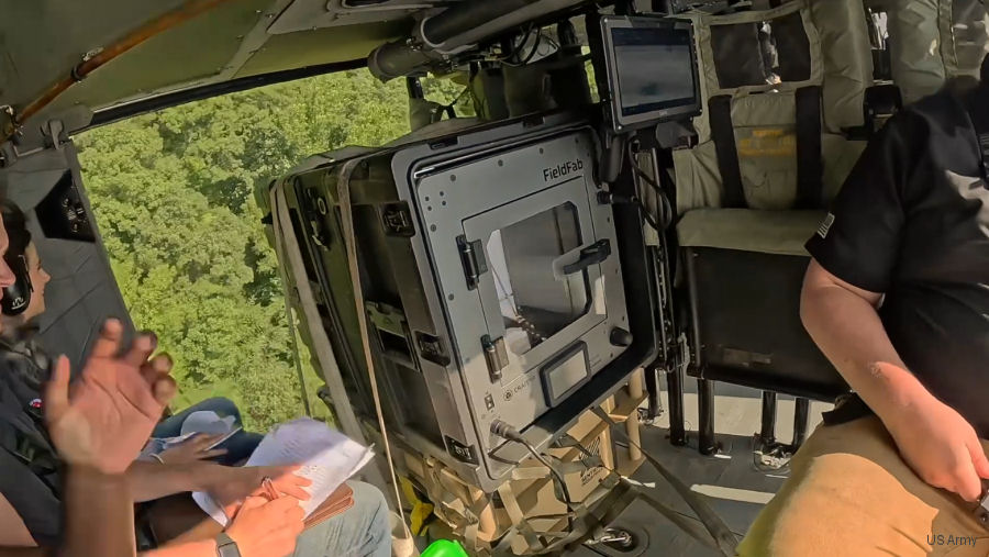 First In-Flight 3D Printing Aboard a Black Hawk Helicopter