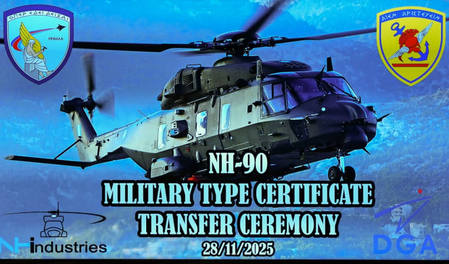 Greece Awards Military Type Certificate for NH90 Helicopter