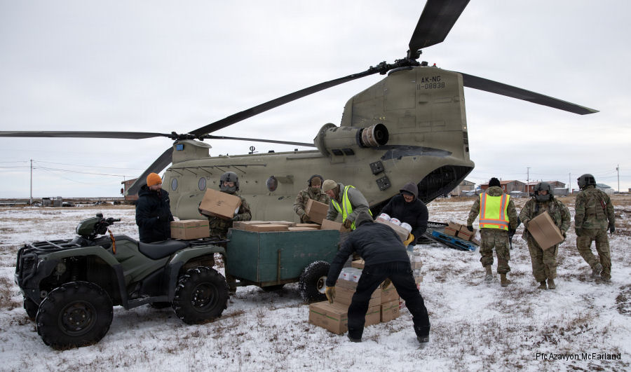 National Guard Chinook Delivers Food to Remote Alaskan School