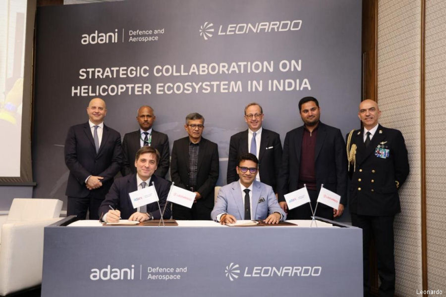 Leonardo and Adani Partnership for Helicopter Manufacturing Ecosystem in India