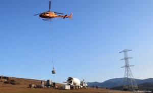 Helicopters in the Construction of  Electrical Networks