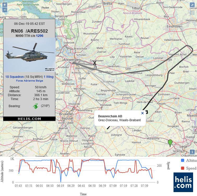 NH Industries NH90 TTH 1296 flight track ads-b
