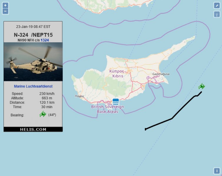 NH Industries NH90 NFH NEPT15 flight track ads-b