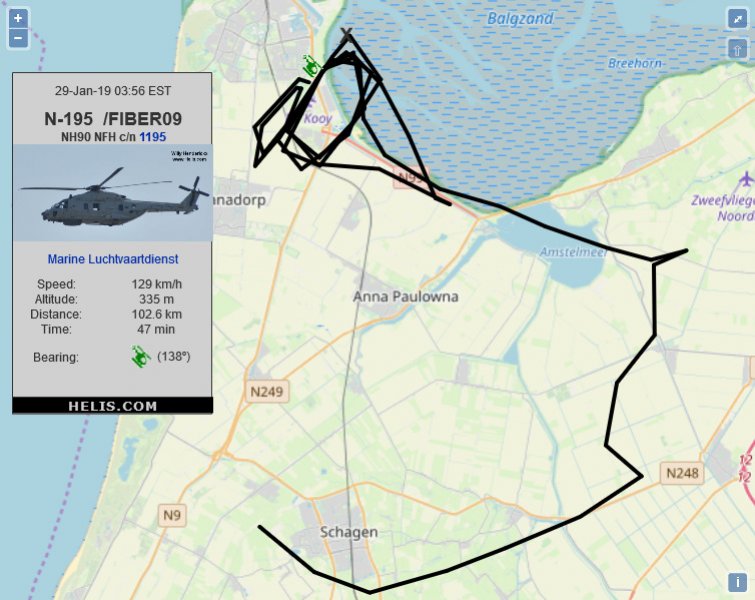 NH Industries NH90 NFH FIBER10 flight track ads-b