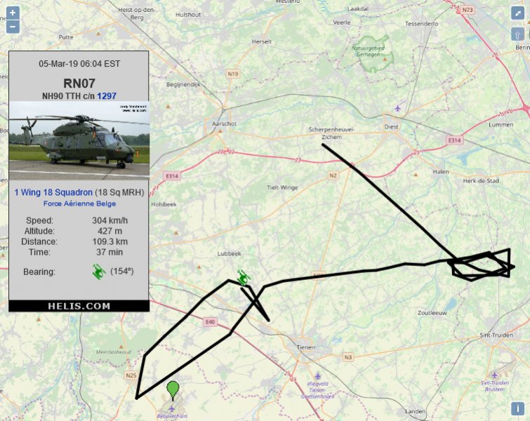 NH Industries NH90 TTH 1297 flight track ads-b