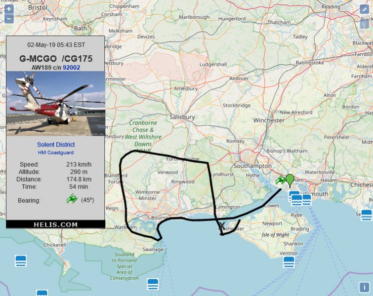 AgustaWestland AW189 92002 flight track ads-b