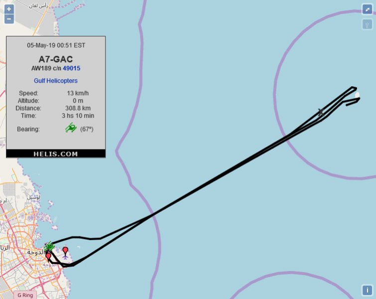 AgustaWestland AW189 A7GAC flight track ads-b