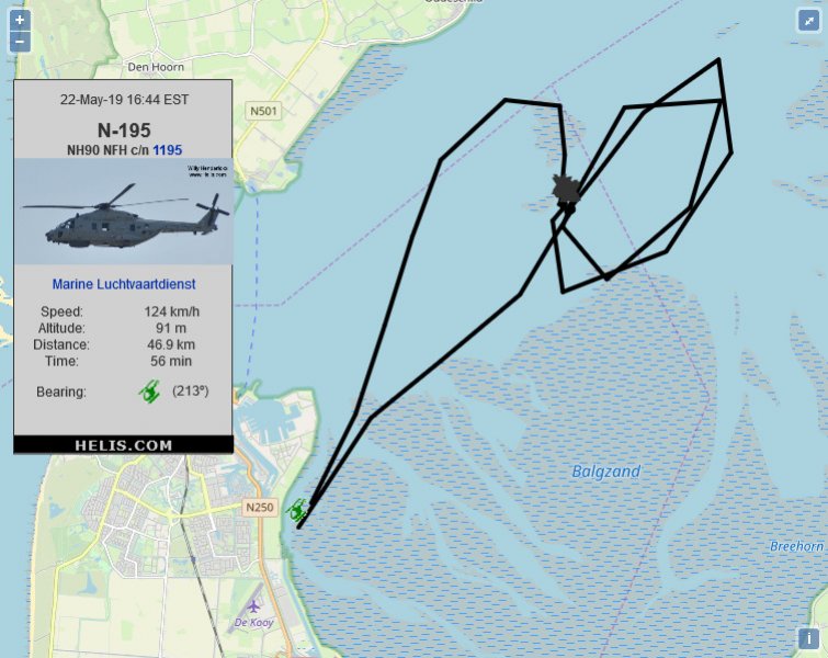 NH Industries NH90 NFH 1195 flight track ads-b