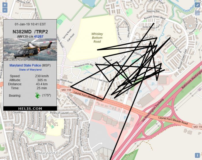 AgustaWestland AW139 TRP2 flight track ads-b