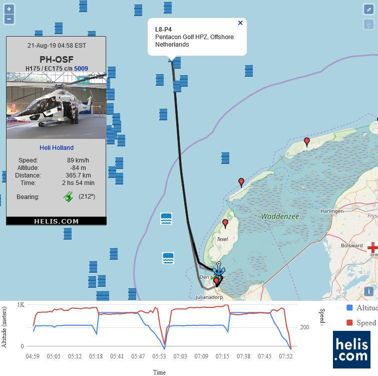 Airbus H175 HHE61A flight track ads-b