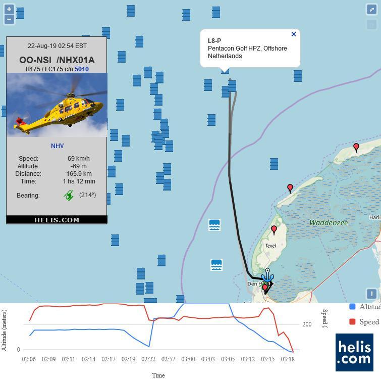 Airbus H175 5010 flight track ads-b