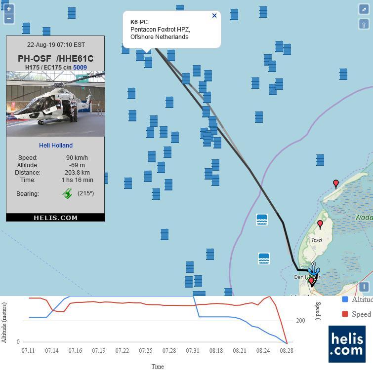 Airbus H175 HHE61C flight track ads-b