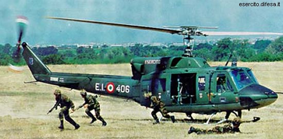 Helicopter Agusta AB212 Serial 5642 Register MM81122 used by Aviazione dell'Esercito AVES (Italian Army Aviation). Aircraft history and location
