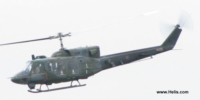 Helicopter Agusta AB212 ICO Serial 5832 Register MM81217 used by Aeronautica Militare Italiana AMI (Italian Air Force). Aircraft history and location