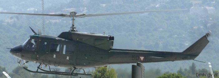 Detailed history and photos of helicopter Agusta AB212 Serial 5597 Register 5D-HA used by Österreichische Luftstreitkräfte (Austrian Air Force) Track service timeline and current status.