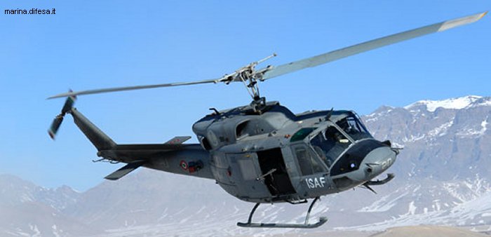 Helicopter Agusta AB212 ASW Serial unknown Register MM80951 used by Marina Militare Italiana (Italian Navy). Aircraft history and location