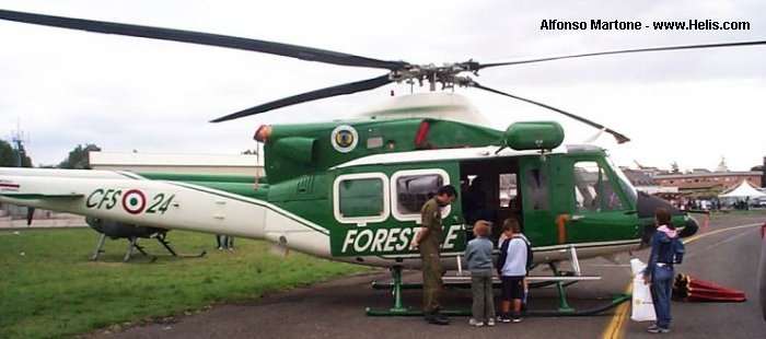 Detailed history and photos of helicopter Agusta AB412EP Serial 25918 Register I-CFAE used by Vigili del Fuoco (Italian Firefighters) ,Corpo Forestale dello Stato (State Forestry Department) Track service timeline and current status.