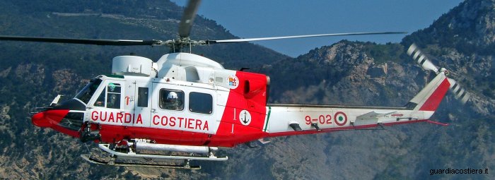 Photos of AB412 in Italian Coast Guard helicopter service.