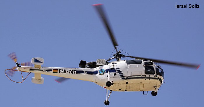 Detailed history and photos of helicopter Aerospatiale SE3160 / SA316A Alouette III Serial 1349 Register FAB-747 1325 used by Fuerza Aerea Boliviana (Bolivian Air Force) ,Fuerza Aerea de Venezuela FAV (Venezuelan Air Force) Track service timeline and current status.