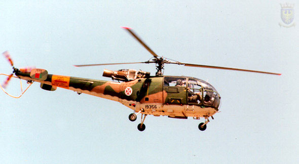 Photos of Alouette III in Portuguese Air Force helicopter service.