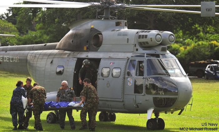 Detailed history and photos of helicopter Aerospatiale SA330B Puma Serial 1387 Register 1387 used by Armée de l'Air (French Air Force) Track service timeline and current status.