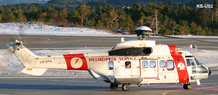 Photos of AS332 Super Puma in Helikopter Service helicopter service.