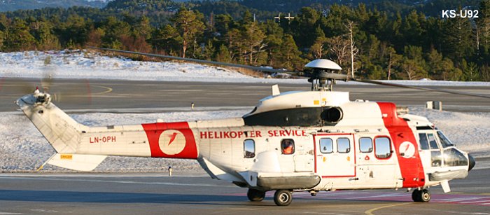 Photos of AS332 Super Puma in CHC Norway helicopter service.