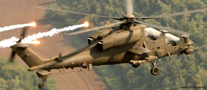 Photos of A129 Mangusta in Italian Army Aviation helicopter service.