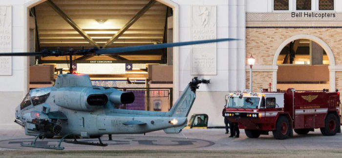 Helicopter Bell AH-1W Super Cobra Serial 26346 Register 165322 used by US Marine Corps USMC. Aircraft history and location