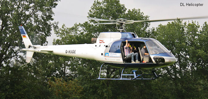 Detailed history and photos of helicopter Eurocopter AS350BA Ecureuil Serial 9013 Register N355RH D-HJOE used by DL Helicopter Technik ,Heli Unionair GmbH Track service timeline and current status.