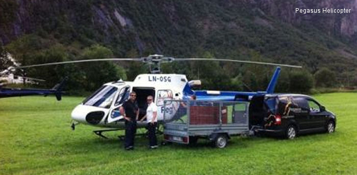 Detailed history and photos of helicopter Eurocopter AS350B3 Ecureuil Serial 7133 Register LN-OSG used by Pegasus Helicopter Track service timeline and current status.