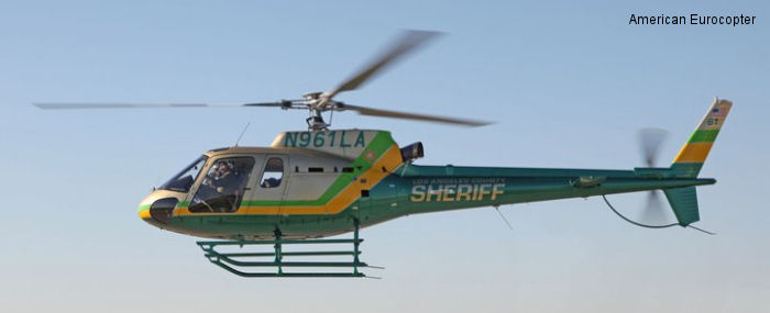 Helicopter Eurocopter AS350B2 Ecureuil Serial 7129 Register N961LA used by LASD (Los Angeles County Sheriff Department). Aircraft history and location