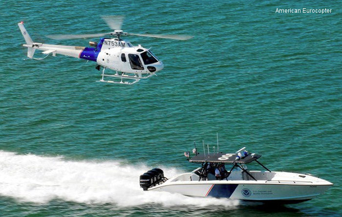 Helicopter Eurocopter AS350B3 Ecureuil Serial 4483 Register N753AM used by US Department of Homeland Security DHS. Built 2008. Aircraft history and location