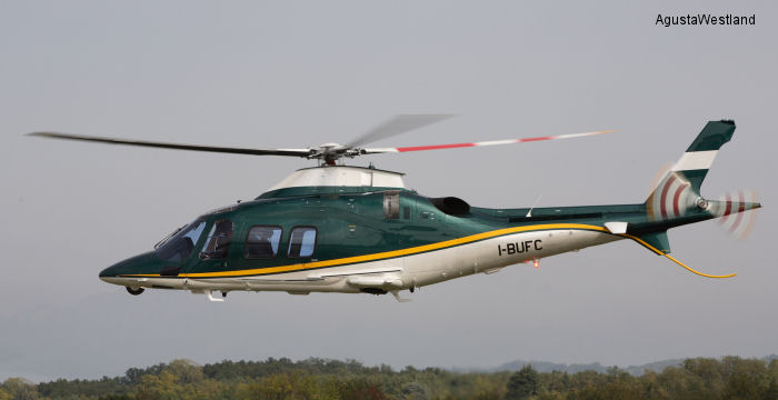 Detailed history and photos of helicopter AgustaWestland AW109S Grand Serial 22051 Register I-BUFC Track service timeline and current status.