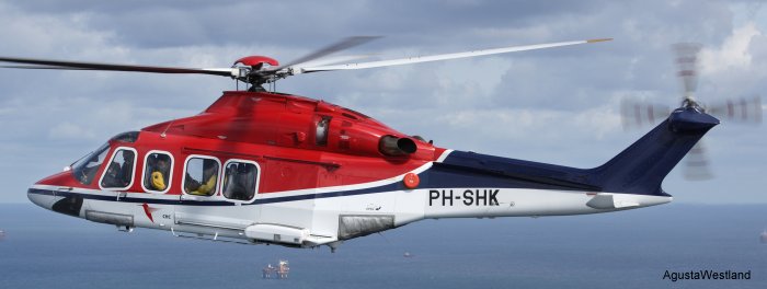 Helicopter Agusta AB139 Serial 31030 Register EI-HJV D-HHOA PH-SHK I-RAIA used by Wiking Helikopter Service GmbH ,CHC Helicopters Netherlands bv CHC NL ,Schreiner Airways ,AgustaWestland Italy. Built 2005. Aircraft history and location