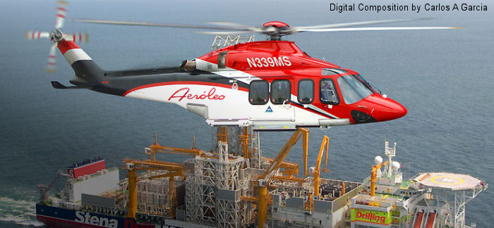 Detailed history and photos of helicopter AgustaWestland AW139 Serial 41201 Register PR-WSG N339MS used by Bristow Taxi Aereo ,Aeroleo Taxi Aereo ,Helicopteros Marinos HMSA ,ERA Helicopters ,AgustaWestland Philadelphia (Leonardo USA) Track service timeline and current status.