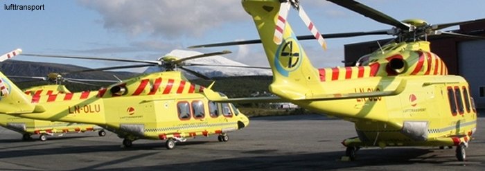 Photos of AW139 in Lufttransport AS helicopter service.