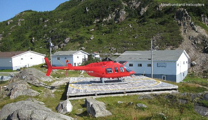 Detailed history and photos of helicopter Bell 206L Long Ranger Serial 46606 Register C-GCHO used by Newfoundland Helicopters ,Canadian Coast Guard Track service timeline and current status.
