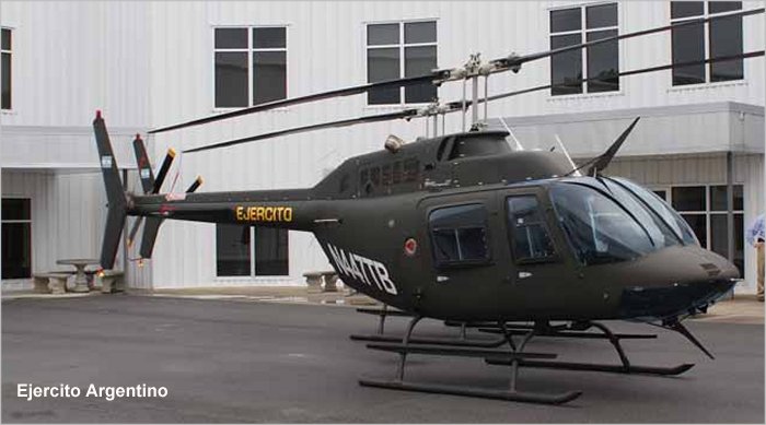 Helicopter Bell 206B-3 Jet Ranger Serial 4631 Register AE-364 N447TB XA-PRH N2052G used by Aviacion de Ejercito Argentino EA (Argentine Army Aviation) ,Bell Helicopter. Built 2007. Aircraft history and location