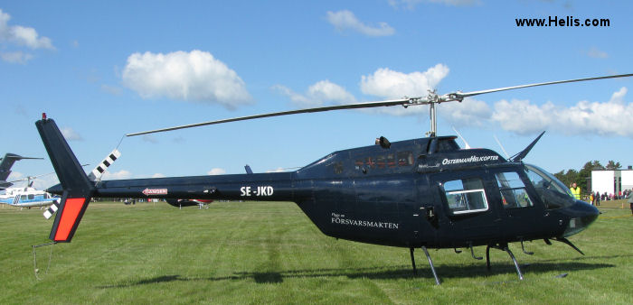 Detailed history and photos of helicopter Bell 206B-3 Jet Ranger Serial 3555 Register SE-JKD JA9310 used by Osterman Helikopter Track service timeline and current status.