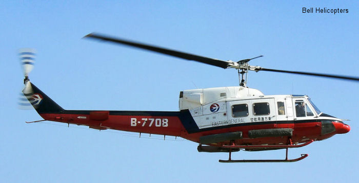 Helicopter Bell 212 Serial 30960 Register B-7708 used by Eastern General Aviation EGAC. Aircraft history and location